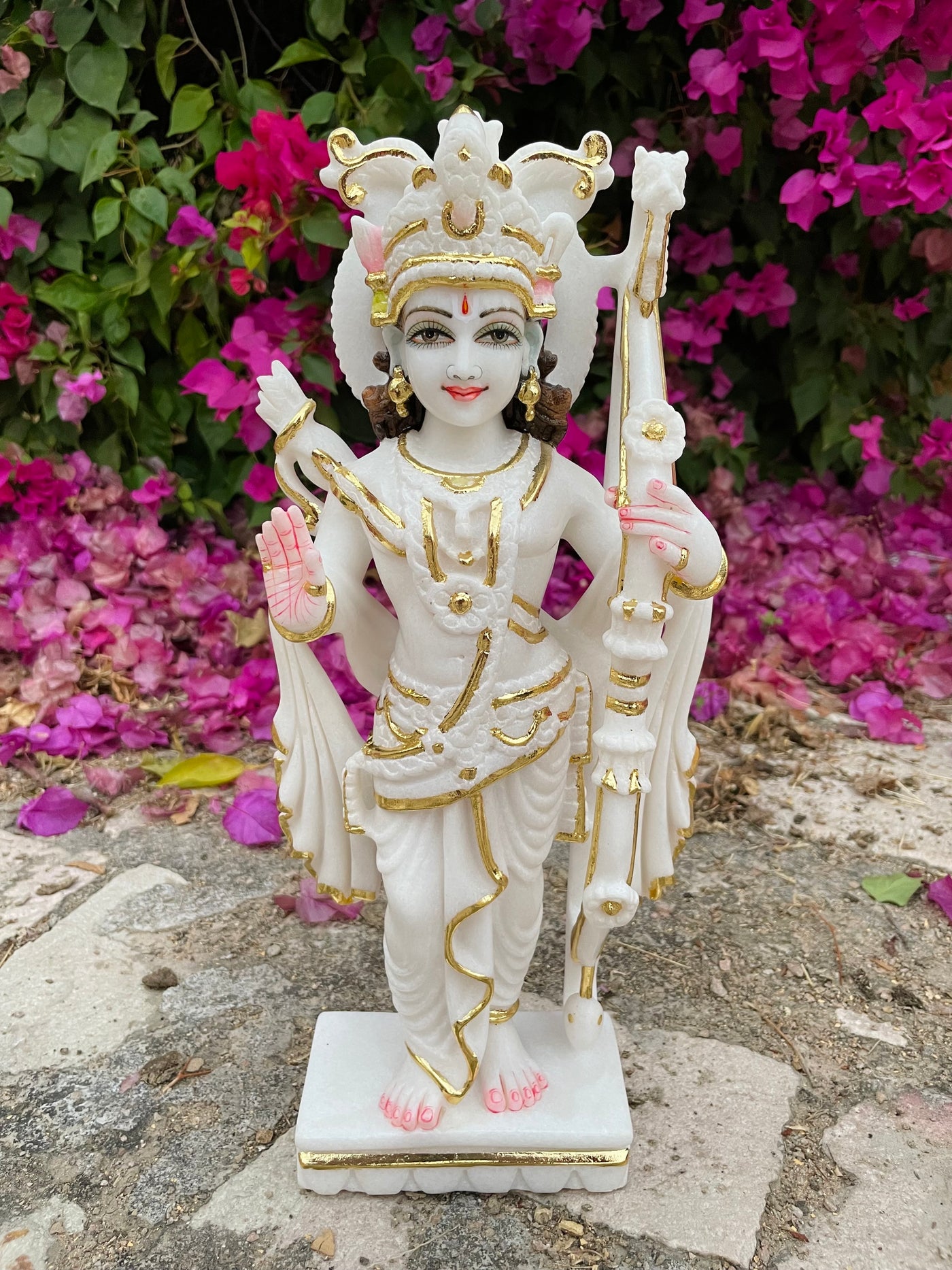 Majestic 15 inches Ram Darbar Statue in Marble