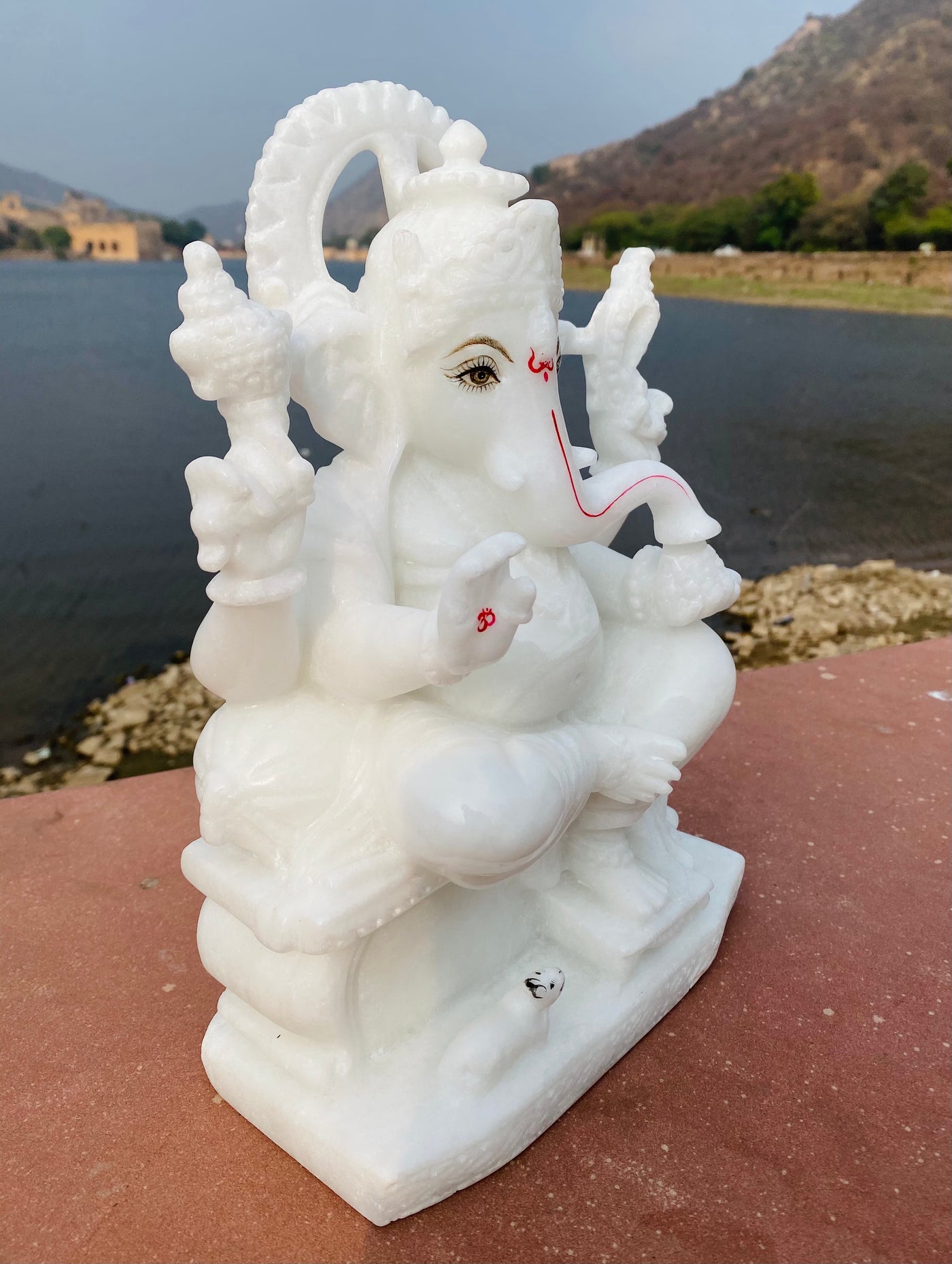 12 inches marble Lord Ganesh Statue