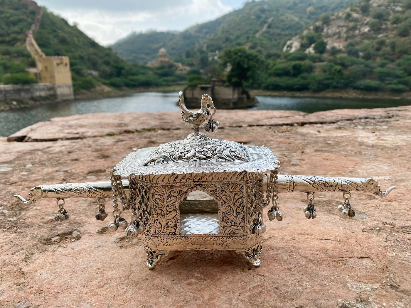 Antique German Silver Palki Palanquin