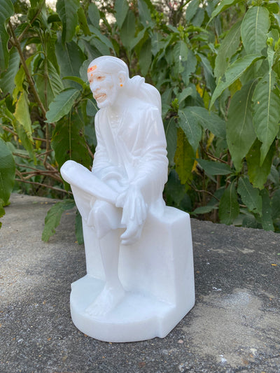 White marble Sai Baba Statue