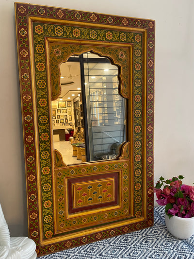 Hand painted Jharokha Frame with mirror