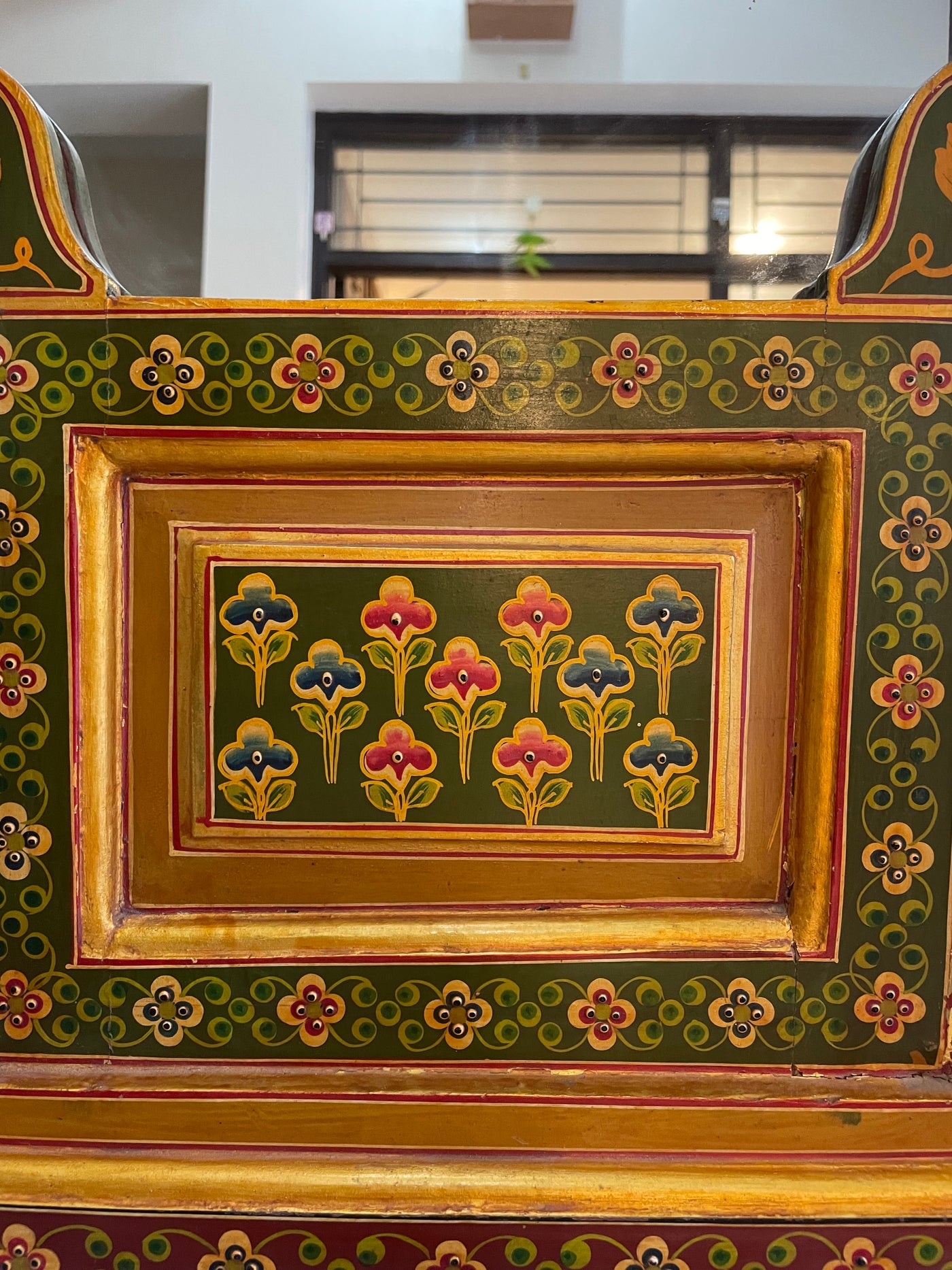 Hand painted Jharokha Frame with mirror