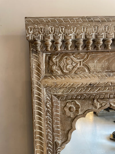 Hand carved Single Jharokha Wall mirror