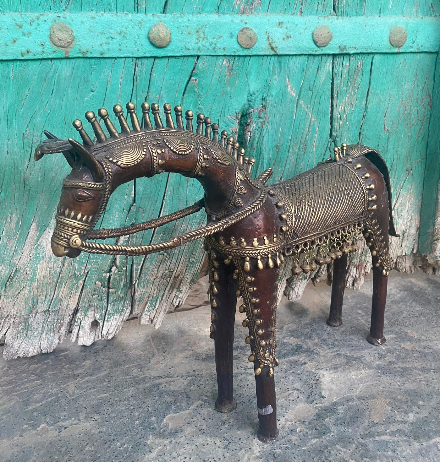 Antique Brass Dhokra Horse