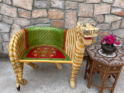 Tiger shaped handmade Maharaja armchair