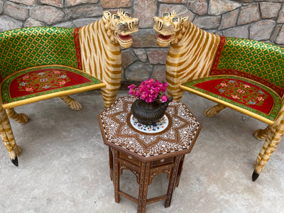 Tiger shaped handmade Maharaja armchair