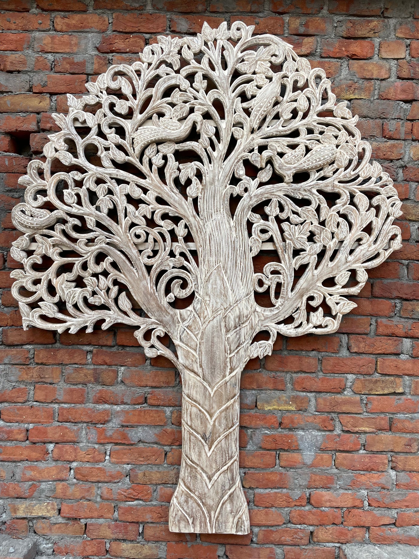 Hand carved wooden tree