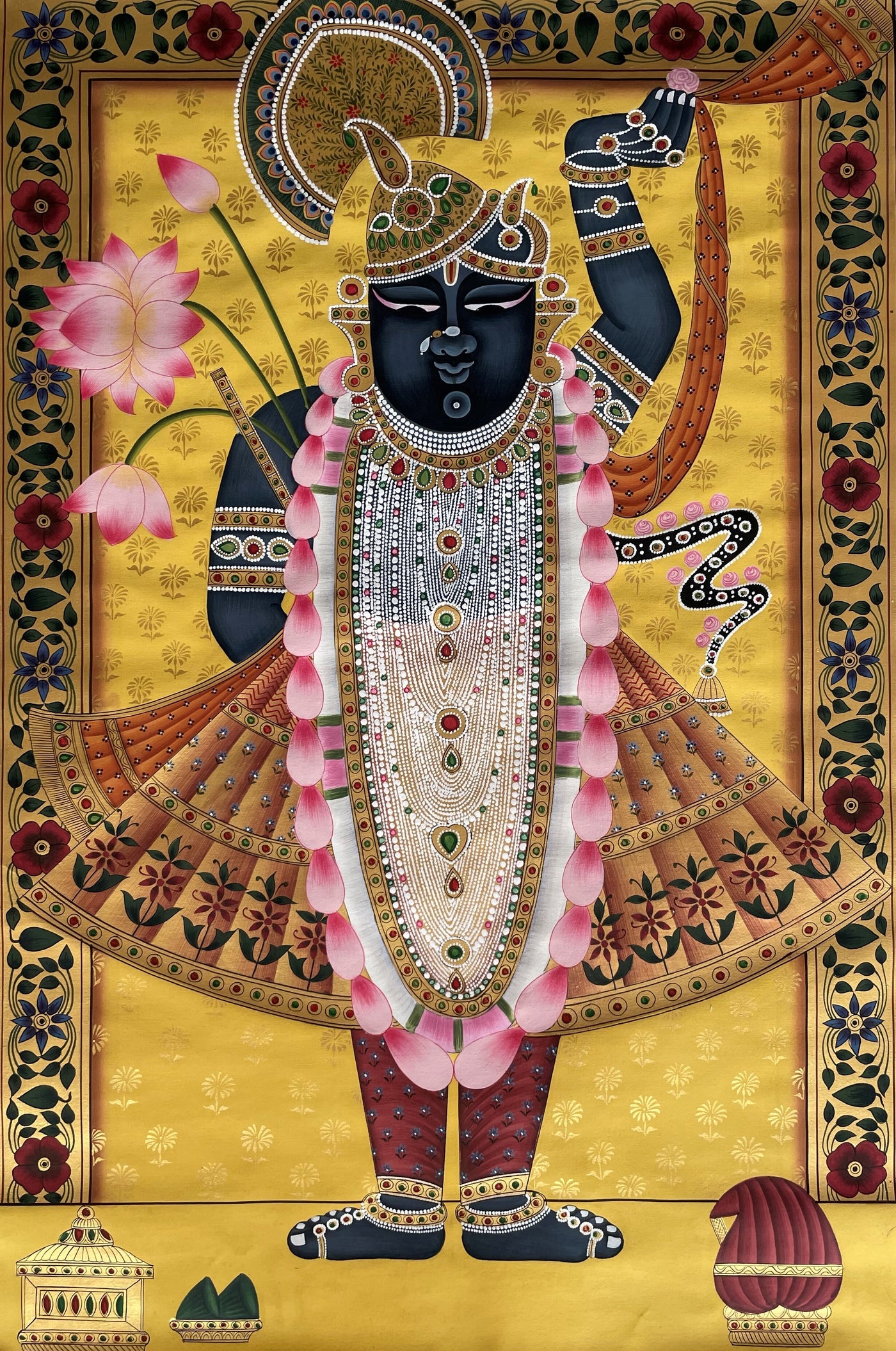 Lord Shrinathji painting on canvas