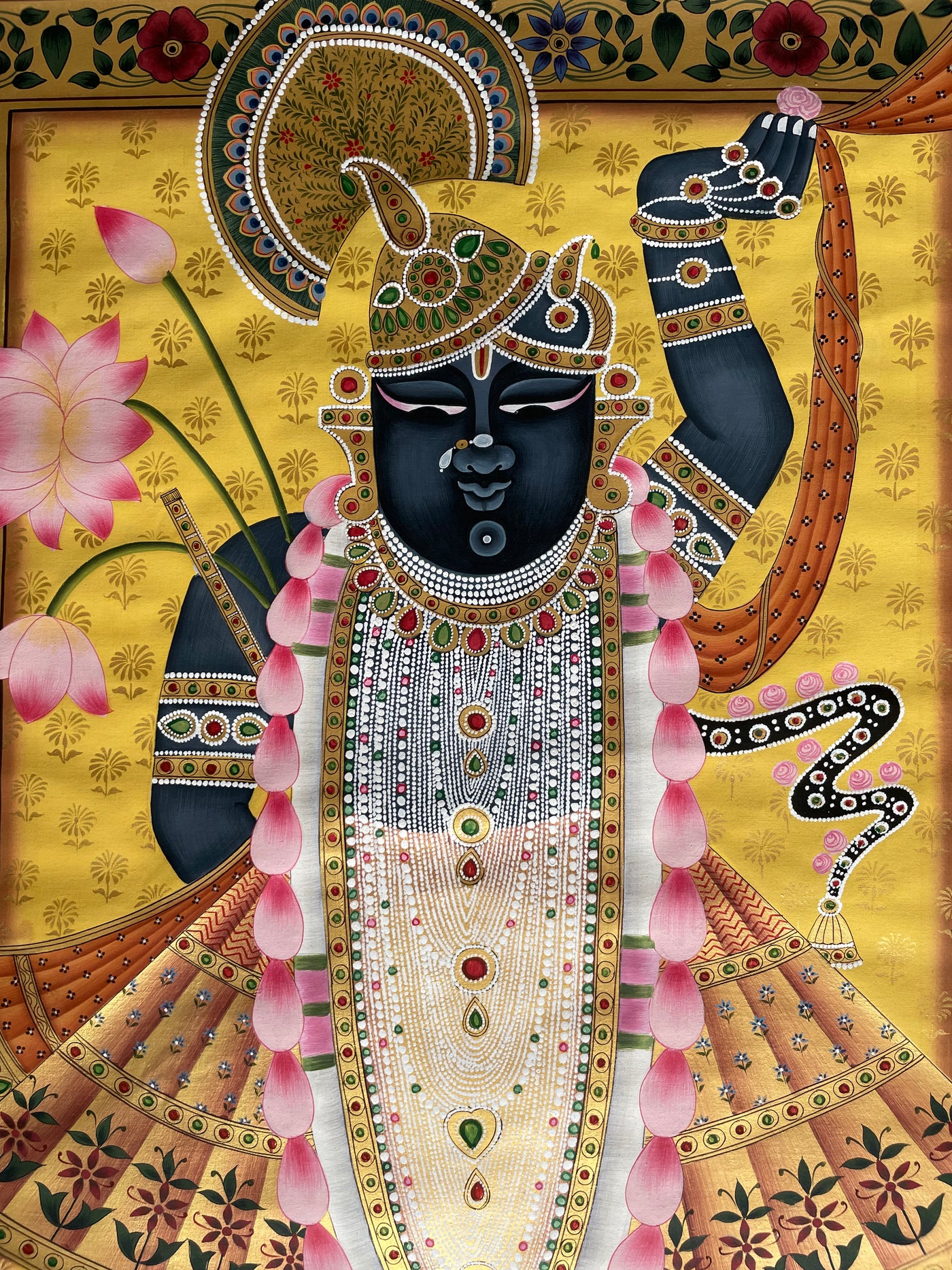 Lord Shrinathji painting on canvas