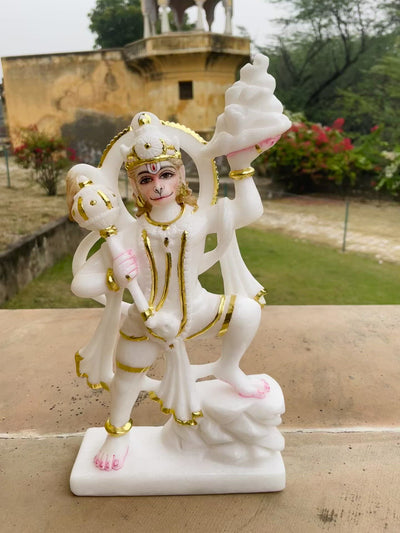 12 inches Marble Hanumanji Statue