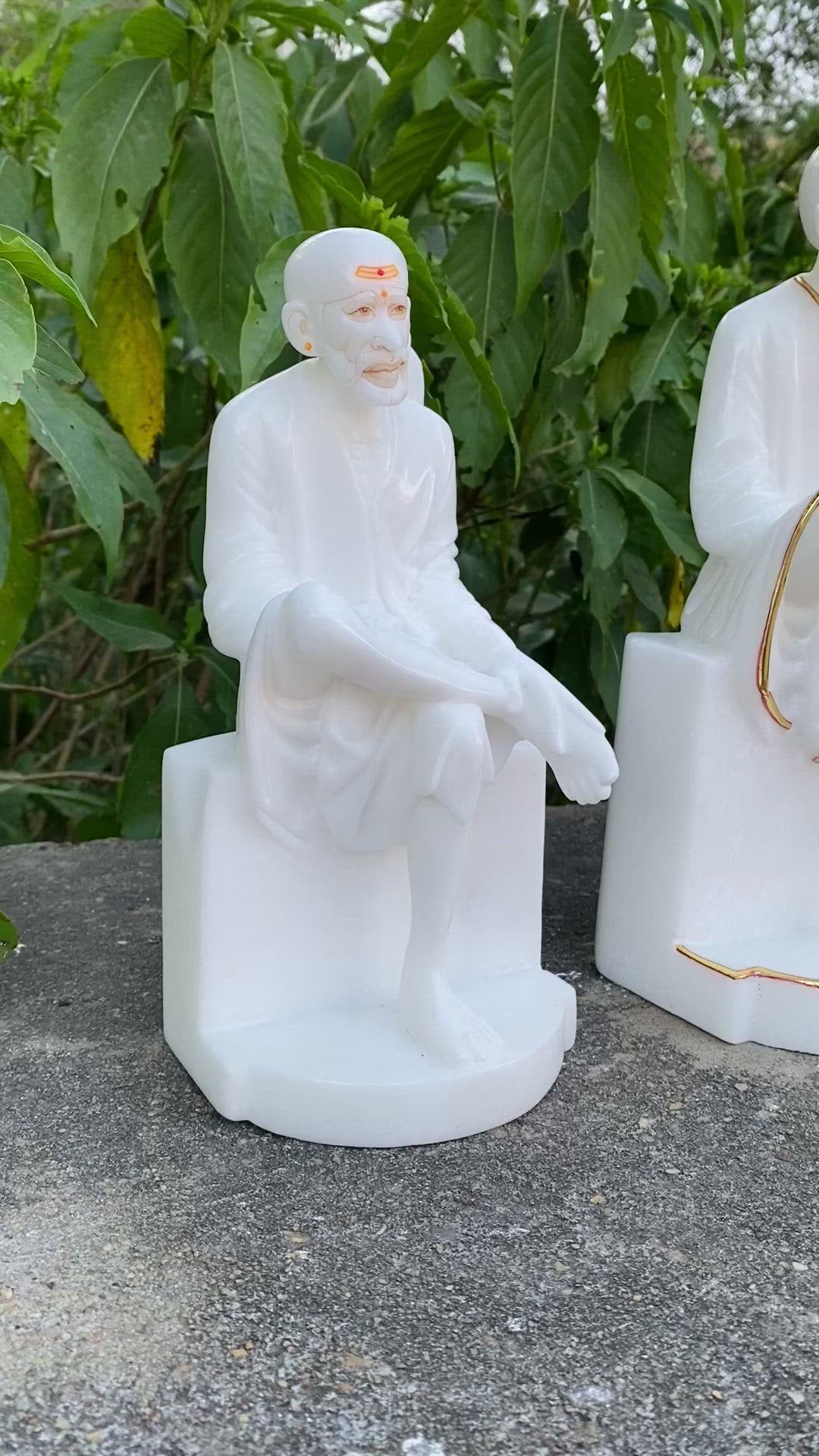 White marble Sai Baba Statue