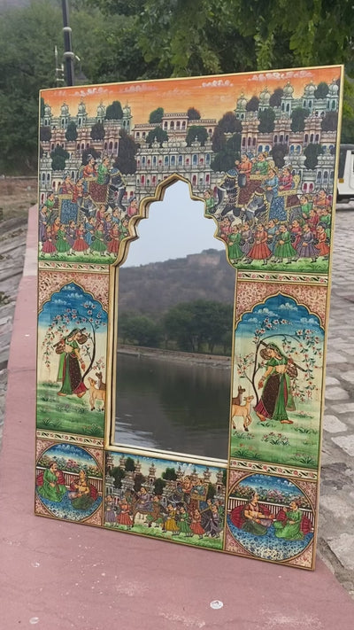 Hand painted frame with miniature painting